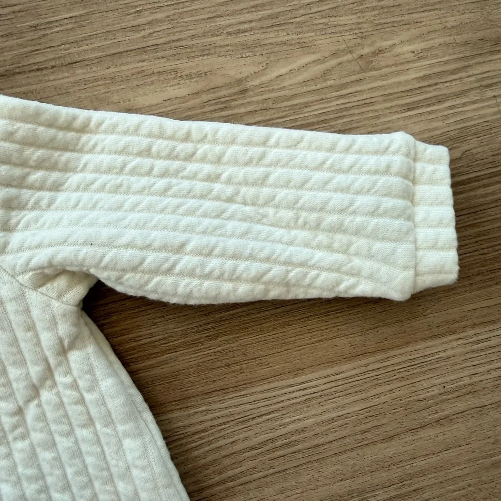 GAP Cream Quilted Hooded Footie